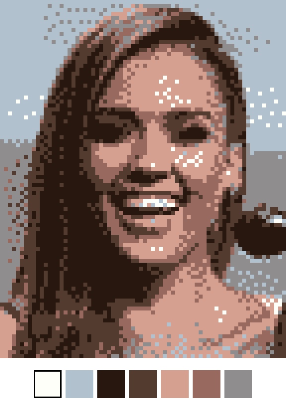 Jessica Alba cross-stitch pattern – free!